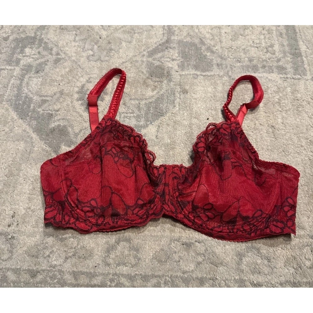 Sophie b Red Bra‎ Underwire Lace Red Size 40D